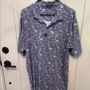 Mens XXL Bad Birdie floral polo